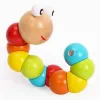 montessori wooden toys, baby development toys, developmental toys, wooden caterpillar