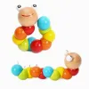 montessori wooden toys, baby development toys, developmental toys, wooden caterpillar