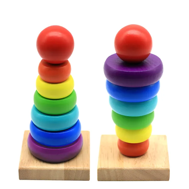 ring stacker toy, montessori toy, montessori wooden toys, stacking tower, educational toy