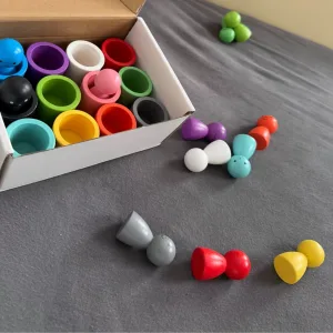 Empfangene Stift Puppen in Tassen Montessori Farb Sortierspielzeug von Kunden B****e.