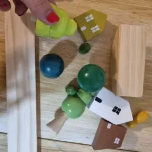 Erhaltene Montessori Stapelspielzeug Holzklötze von Kunden J***i.