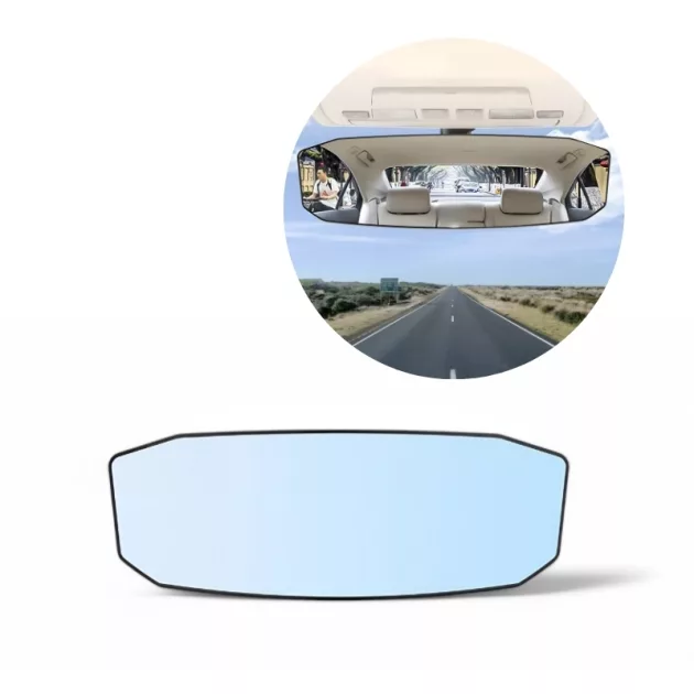 rearview mirror, wide rearview mirror, wide angle rearview mirror, interior rearview mirror