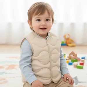 Stylische Baumwollweste – Warme ärmellose Jacke für Kinder