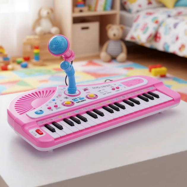 musical keyboard toy, musical keyboard toy with microphone, piano toy, toy piano keyboard, keyboard toy