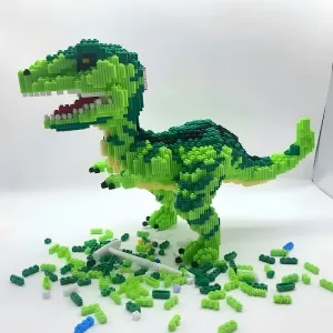 DIY Dinosaurier Bausteine Set Montessori Spielzeug für Kinder