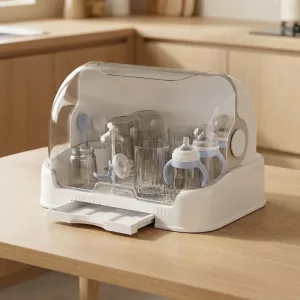 Aufbewahrungsbox und Abtropfgestell für Babyfläschchen