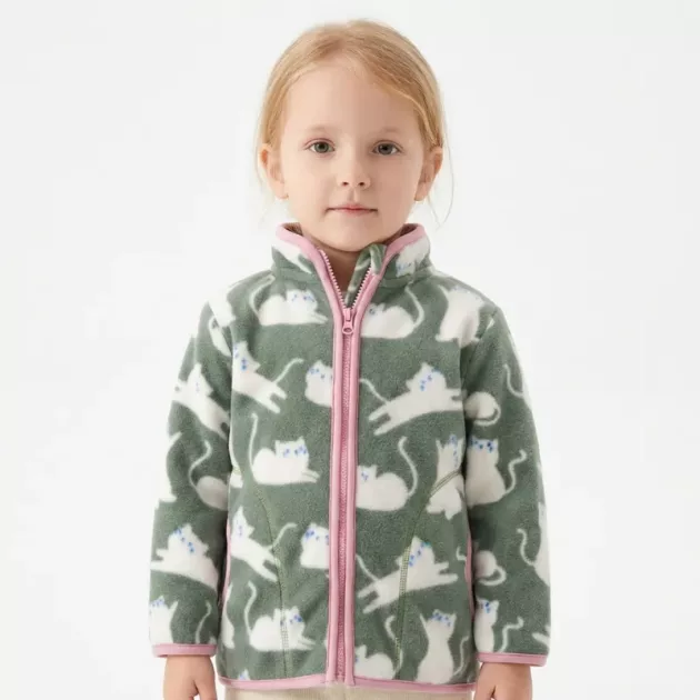 Fleecejacke mit Reißverschluss, warme Jacke mit Reißverschluss