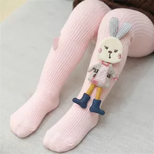 knitted tights, soft cotton tights, cute rabbit tights