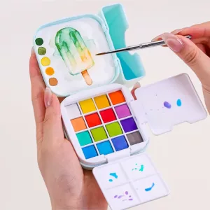 16-teiliges Wasserfarben-Malset Kunstset für Kinder