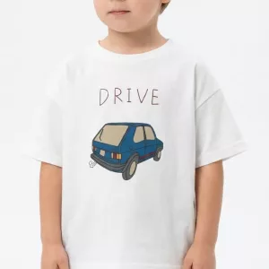 Lässiges Sommer-T-Shirt aus Baumwolle mit Auto-Motiv für Kinder
